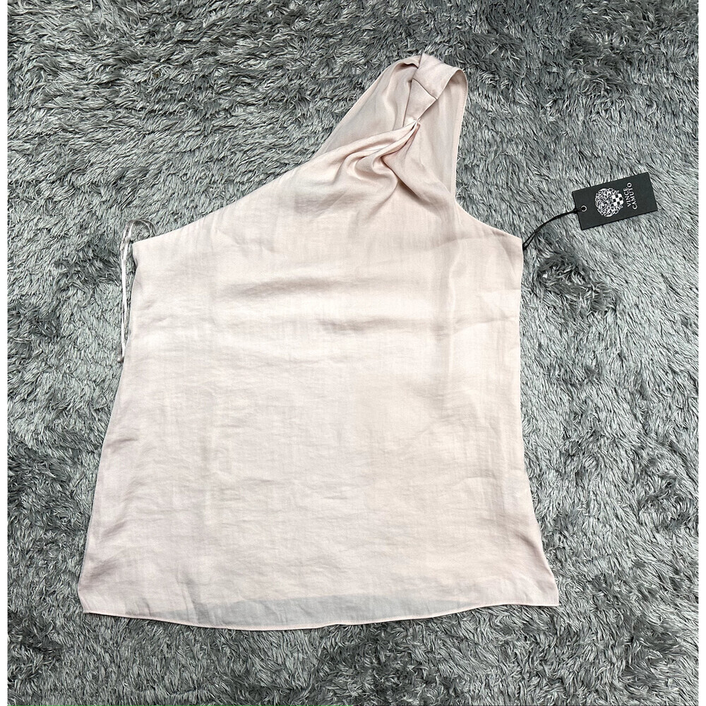 VINCE CAMUTO Asymmetrical One-shoulder Top In plush pink Size XS